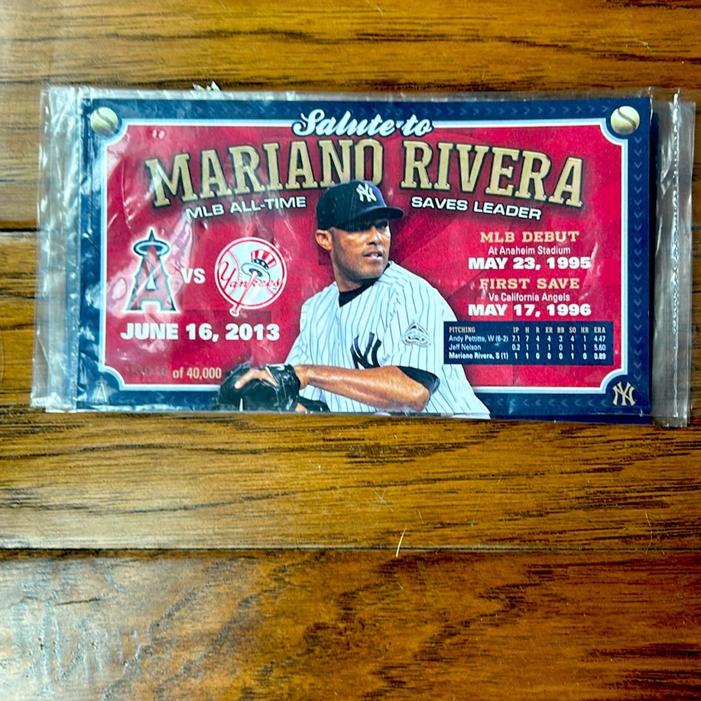 Mariano Rivera give away at angel game